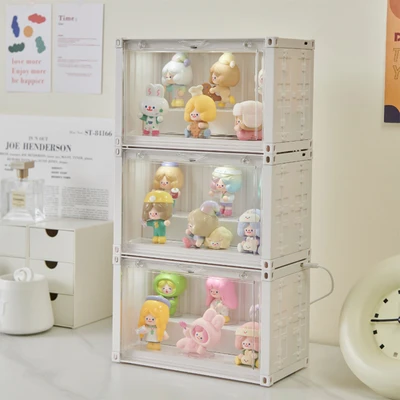 Gambar Stora Kotak Pajang Action Figure Dengan Lampu 35x17x19 cm - Putih