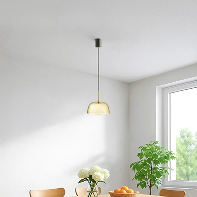 Gambar Eglare Carol Lampu Gantung Hias G9 23 cm - Cokelat Amber