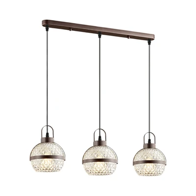 Gambar Eglare Karla Lampu Gantung Hias 3L E14 Long - Cokelat Coffee