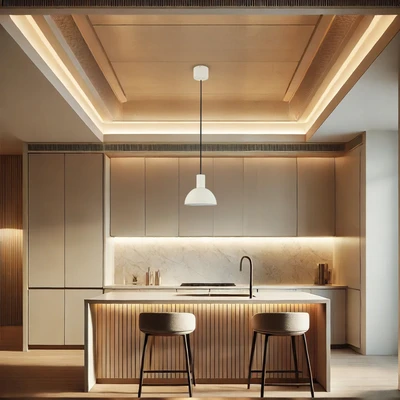 Gambar Eglare Tromso Lampu Gantung Hias E27 D20 - Krem Beige