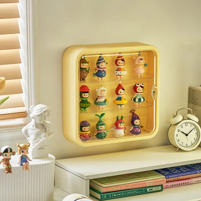 Gambar Stora Kotak Pajang Action Figure Hanging 30x8x30 cm - Kuning