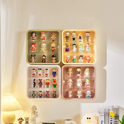 Gambar Stora Kotak Pajang Action Figure Hanging 30x8x30 cm - Cokelat