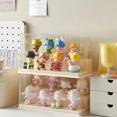 Gambar Stora Kotak Pajang Action Figure Double Square 28x12.5x16.5 cm - Putih Ivory