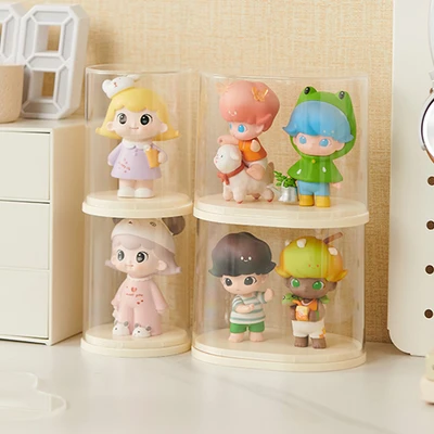 Gambar Stora Kotak Pajang Action Figure Single Round 7.5x7.5x9.8 cm - Putih Ivory
