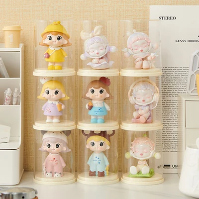 Gambar Stora Kotak Pajang Action Figure Single Round 7.5x7.5x9.8 cm - Putih Ivory