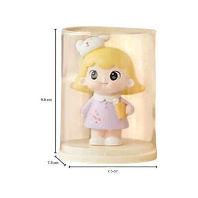 Gambar Stora Kotak Pajang Action Figure Single Round 7.5x7.5x9.8 cm - Putih Ivory