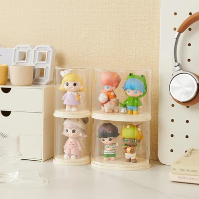 Gambar Stora Kotak Pajang Action Figure Single Round 11.9x9x9.8 cm - Putih Ivory