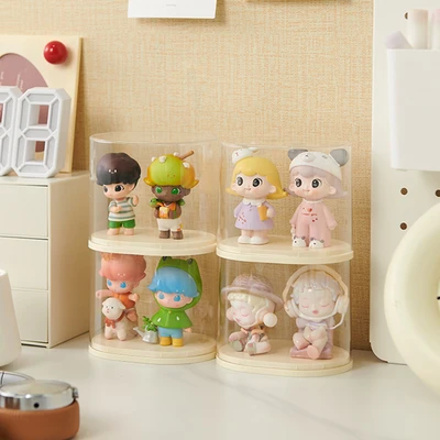 Gambar Stora Kotak Pajang Action Figure Single Round 11.9x9x9.8 cm - Putih Ivory