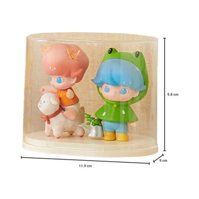 Gambar Stora Kotak Pajang Action Figure Single Round 11.9x9x9.8 cm - Putih Ivory