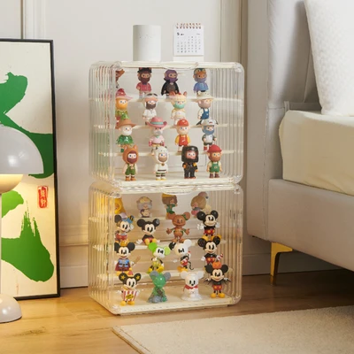 Gambar Stora Kotak Pajang Action Figure 3 Tingkat 37x19.5x32.5 cm - Putih Ivory