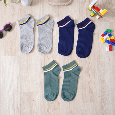 Gambar Ataru Set 3 Pasang Kaus Kaki Pria Ankle Double Stripes - Mix