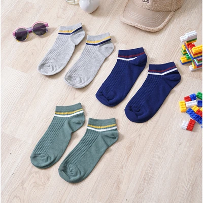 Gambar Ataru Set 3 Pasang Kaus Kaki Pria Ankle Double Stripes - Mix