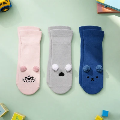 Gambar Ataru Kaos Kaki Bayi Animal Ears Set 3 Pasang - Mix