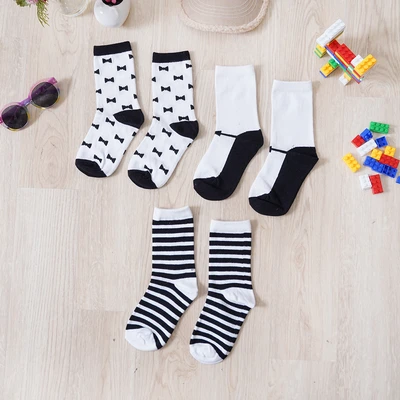 Gambar Ataru Set 3 Pasang Kaus Kaki Anak Crew Bow - Mix