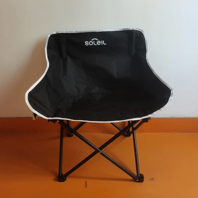 Gambar Soleil Kursi Lipat Fabric Round - Hitam