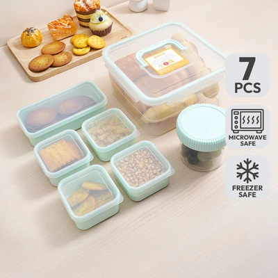 Gambar Picas Wadah Makanan Set 7 pcs - Hijau