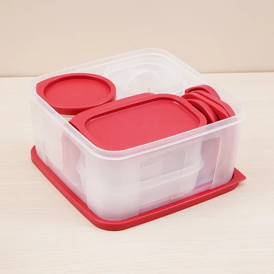 Gambar Picas Tata Wadah Makanan Set 10 pcs - Merah