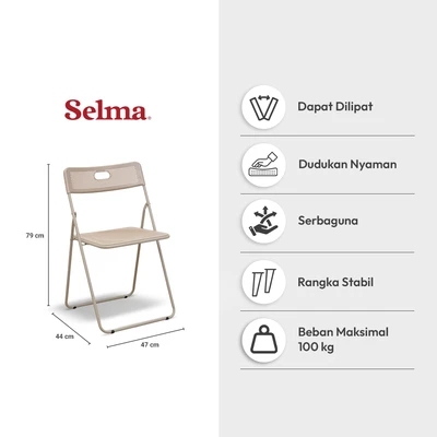 Gambar Selma Vara Kursi Lipat - Krem Beige
