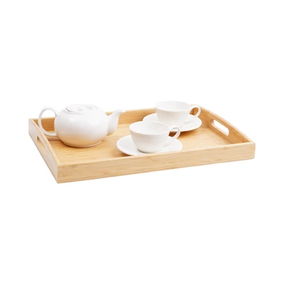 Gambar Culinart Deluxe Nampan Saji Bambu 48x33x5 cm - Cokelat