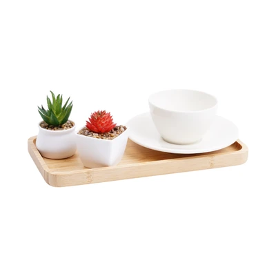Gambar Culinart Kleinst Nampan Saji Bambu 28x13.5x2 cm - Cokelat
