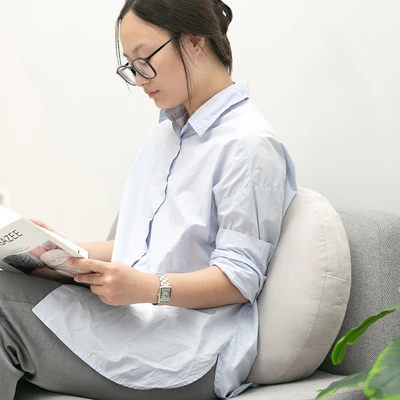 Gambar Forhom Mochi Bantal Sofa Micro Silicon Fiber Round 40x40 cm - Abu-Abu
