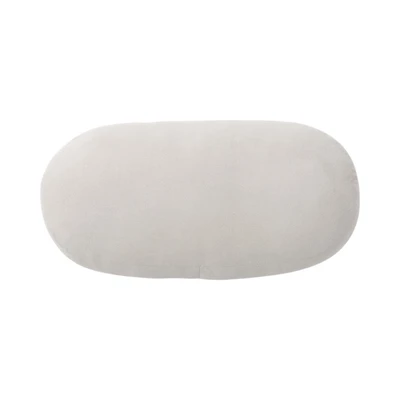 Gambar Forhom Mochi Bantal Sofa Micro Silicon Fiber Oval 55x27 cm - Abu-Abu
