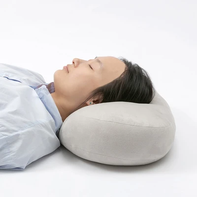 Gambar Forhom Mochi Bantal Sofa Micro Silicon Fiber Oval 55x27 cm - Abu-Abu