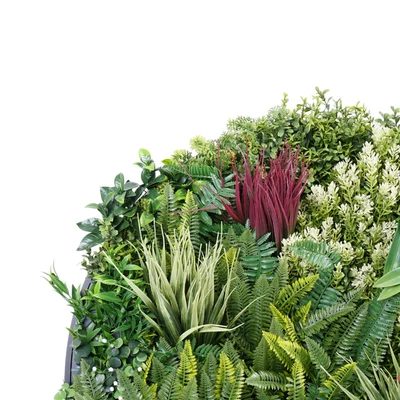 Gambar Forhom Rumput Artifisial Dinding Gaea Dengan Frame 80x80 cm - Mix