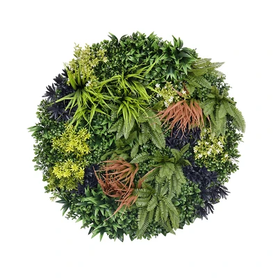 Gambar Forhom Rumput Artifisial Dinding Natures Pal Dengan Frame 80x80 cm - Mix