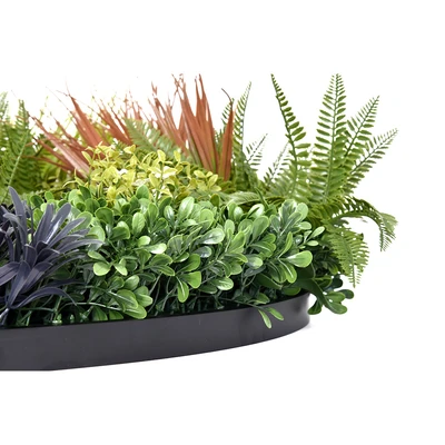 Gambar Forhom Rumput Artifisial Dinding Natures Pal Dengan Frame 80x80 cm - Mix