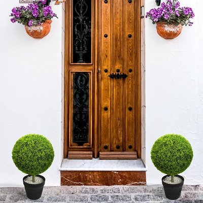 Gambar Forhom Tanaman Artifisial Topiary Tree 1 Ball Cypress Dengan Pot 30x30x52 cm