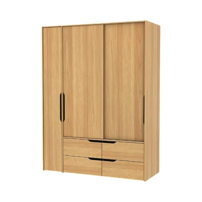 Gambar Informa Magno Lemari Pakaian 3 Pintu - Cokelat Euro Oak