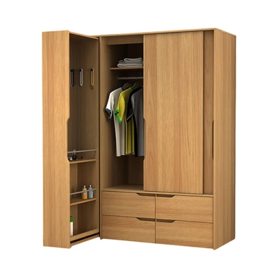 Gambar Informa Magno Lemari Pakaian 3 Pintu - Cokelat Euro Oak