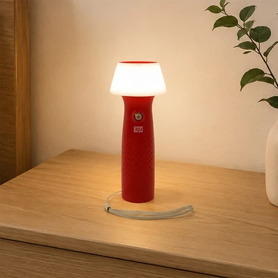 Gambar APA Senter Rechargeable Dengan Lampu Meja - Merah
