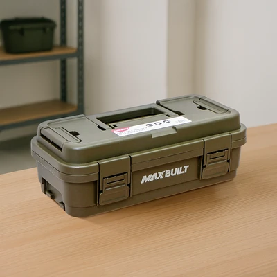 Gambar Maxbuilt 36.5x18x12.7 cm Kotak Perkakas Dengan Organizer - Hijau