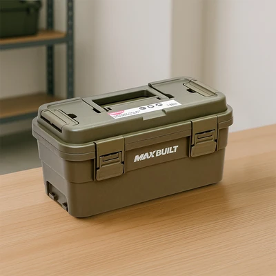 Gambar Maxbuilt 36.5x18x18 cm Kotak Perkakas Dengan Organizer - Hijau