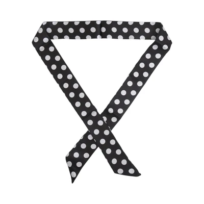 Gambar THYS Syal Tas Twilly Polkadot - Hitam/Putih
