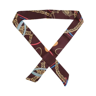 Gambar THYS Syal Tas Twilly Abstrak - Cokelat