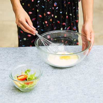 Gambar Culinart Mangkuk Adonan Kaca 23.6 cm Transparan