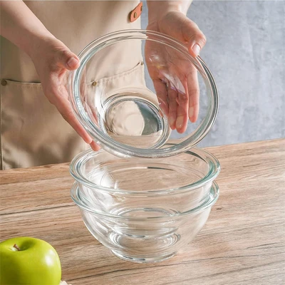 Gambar Culinart Mangkuk Adonan Kaca 23.6 cm Transparan