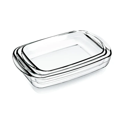 Gambar Culinart Loyang Kue Kaca Rectangle 22.9x14.9 cm - Transparan