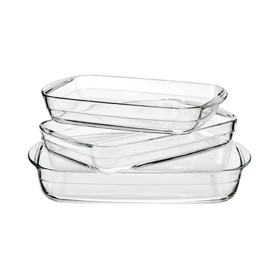Gambar Culinart Loyang Kue Kaca Rectangle 22.9x14.9 cm - Transparan