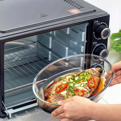 Gambar Culinart Loyang Kue Kaca Oval 30.1x20.9 cm Transparan