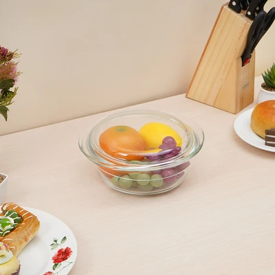 Gambar Culinart Wadah Saji Casserole Kaca Dengan Tutup 1.4 Liter Transparan