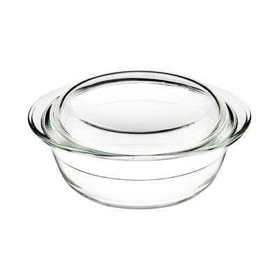Gambar Culinart Wadah Saji Casserole Kaca Dengan Tutup 3 Liter Transparan