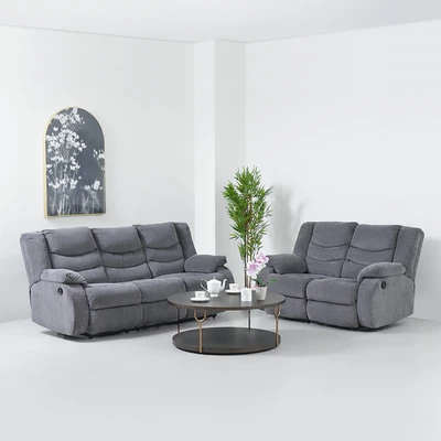 Gambar Ashley Tulen Sofa Fabric 2 & 3 Seater - Abu-Abu