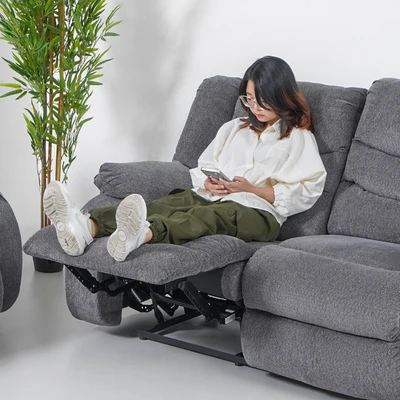 Gambar Ashley Tulen Sofa Fabric 2 & 3 Seater - Abu-Abu