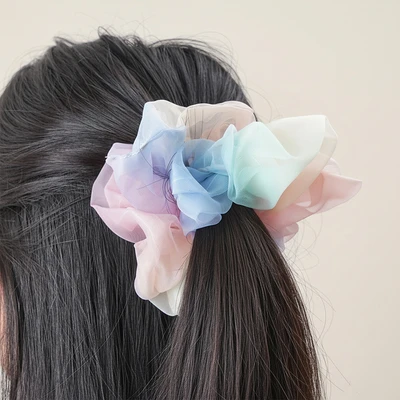 Gambar Ataru Ikat Rambut Srunchy Colorfull - Mix