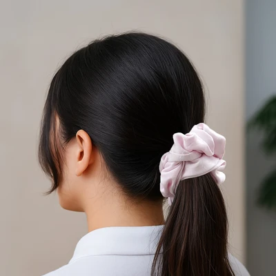 Gambar Ataru Ikat Rambut Scrunchy Satin Random