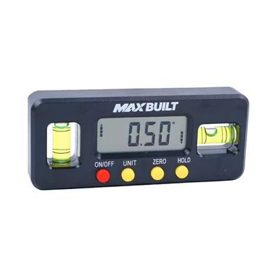 Gambar Maxbuilt Alat Ukur Kemiringan Sudut Digital Mini - Hitam